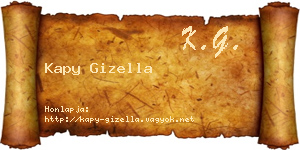 Kapy Gizella névjegykártya