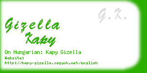 gizella kapy business card